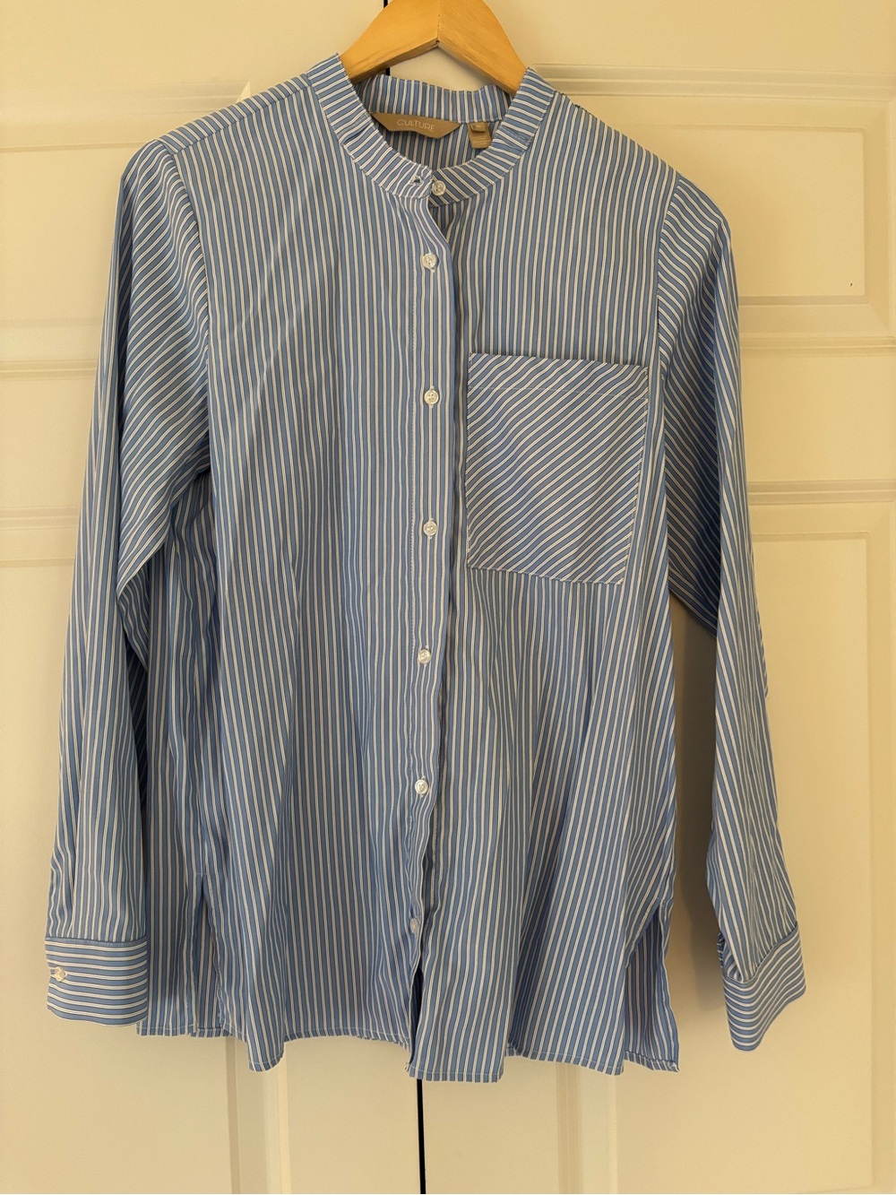 Striped Blue Button-Down Shirt